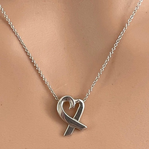 Tiffany & Co. Paloma Picasso 16” heart necklace 925 SS W/box💝perfect gift💝W/COA - Picture 3 of 7